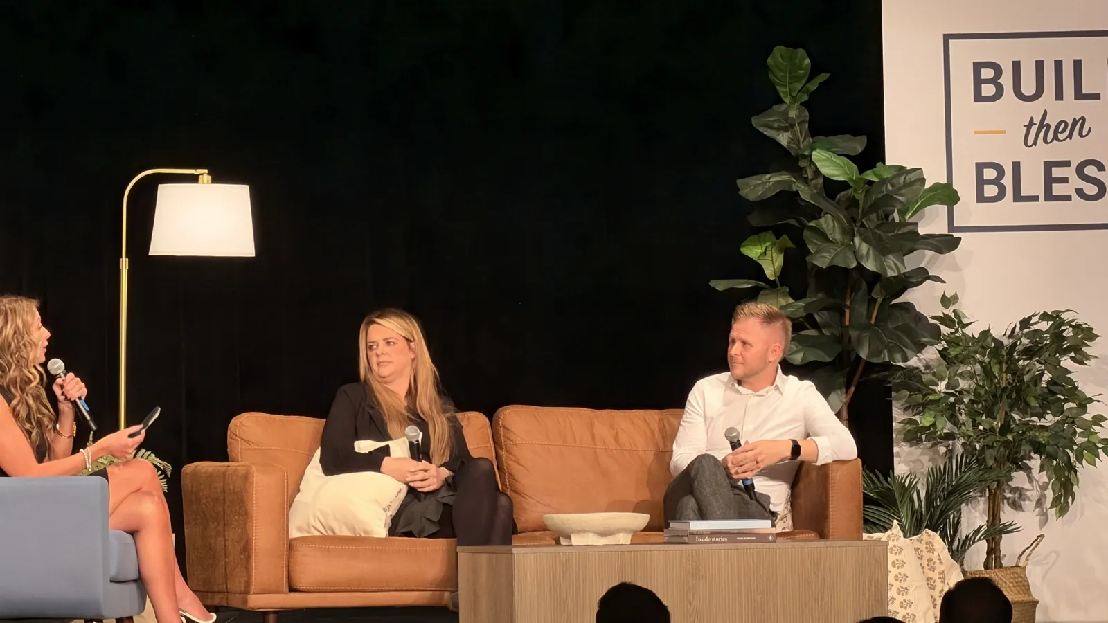 Carrie Hill moderating a leadership panel