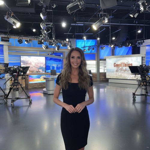 Carrie Hill on Good Things Utah set