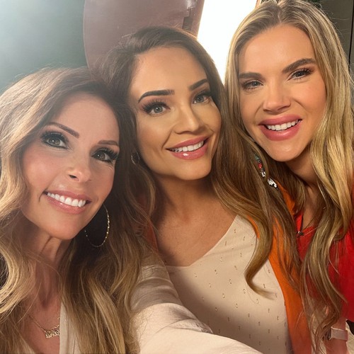 Selfie of three women close-up